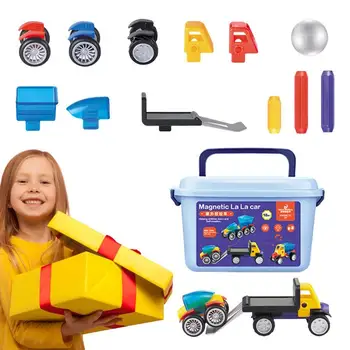 Magnetni Konstrukcijski Set Stavbe Igrača Tovornjaki Nastavite Builder Tovornjaki Montessori Igrača Za Otroke Starosti 5 Let