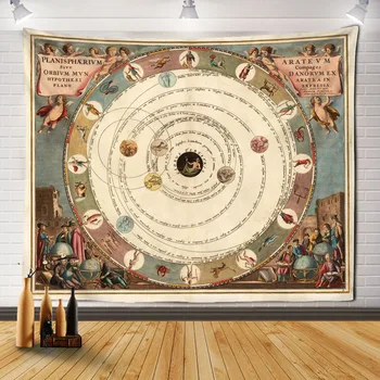 Mandala Tarot tapiserija kolo Nebesno diagram Tarot sonce in luna skrivnostno simbol Bohemian Hipi dekoracijo sten