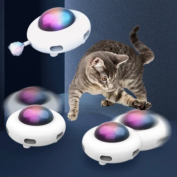 Mačja Igrača Smart Teaser Pet Gramofon Lov Usposabljanje igrače USB Polnjenje Mačka Teaser Zamenljive Pero Interaktivni Auto