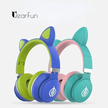 Mačje Uho Slušalke Brezžične Slušalke Bluetooth Zložljive Slušalke Čelada Srčkan Slušalke Darila za iphone Xiaomi Sumsamg Telefon PS4