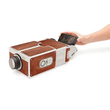 Mini Prenosni Kartonske Pametni Telefon Projektor 2.0 Mobilni Telefon Projekcije za Domači Kino Zvok in Video Projektor