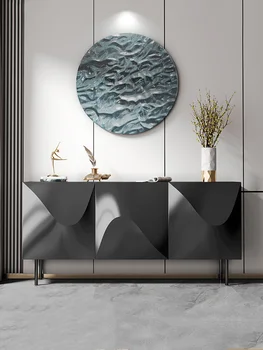 Minimalističen italijanski strani kabineta svetlobno razkošje sodobne čaj kabinet Kreativno zasnovo dnevno sobo, črne barve vhod kabinet