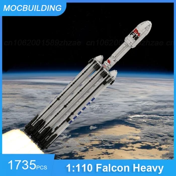 MOC gradnikov 1:110 Obsega Falcon Heavy Collector ' s Edition Model DIY Zbrati Opeke Prostor Izobraževalne Igrače, Darila 1735PCS