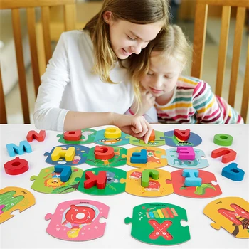 Montessori Lesene Igrače Pismo Tekmo Jezik Material Montessori Igrače Za 3 Let Poučevanja Pomoč Otrokom Darilo D65Y