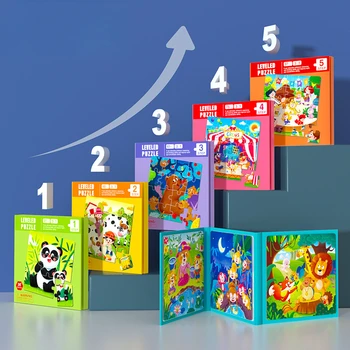 Montessori Otroci Igrače Magnetni Vnaprej Izobraževati Knjigo Baby Zgodba Magneti Zložljiva Knjigo Baby Puzzle Razsvetljenje Igre 0-4 Let