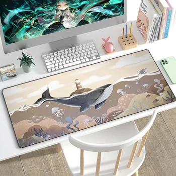 Morje Kitov Računalniška Miška Ploščica Igralec Srčkan Desk Pribor Mousepad Xxl Pc Kabinet Igralna Soba Dekoracijo Mat Tipkovnico Preproge Anime