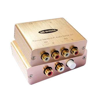 MuxBoxs 2-Port, Audio Preklopnik Stereo L/R Zvok 2 V Enem Iz Preklopnik za Ločevanje RCA Stereo Izbirno Stikalo Za CD Predvajalnik
