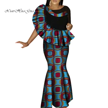 Na Zalogi Ženske Afriške Obleko Tiskanja Dolge Večerne Obleke Afriška Oblačila WY5904-FI