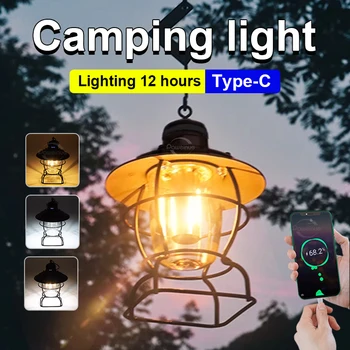 Najnovejši Kamp Svetlobe 6000mAh Prenosni Zunanji Taborjenje Luč USB za Polnjenje 3 Razsvetljavo Načini Visi Šotor Lučka Plezanje Dvorišču