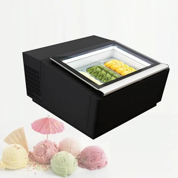 Namizje Sladoled Zaslona Primeru Komercialne Zamrznitev Lahko Vgrajeni V Baru Namizni Sladoled Zaslona Zamrzovalnik
