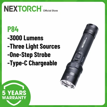 Nextorch High Power Led Taktično Svetilko Za Ponovno Polnjenje Prenosljiv, Zmogljiv Vojaške Svetilka Super Svetla, P84