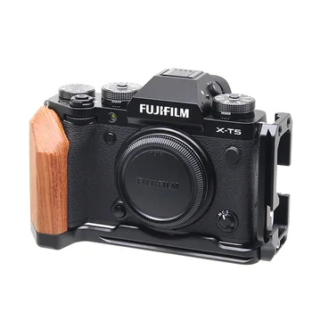 Nov DSLR Fotoaparat Kletko Za Fujifilm X-T5 Hitro Sprostitev L Ploščo Nosilec Razširitev Stabilizator Okvir Ploščad s Hladno Čevelj Lesa Oprijem