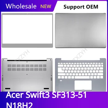Nov Original Za Acer Swift3 SF313-51 N18H2 Prenosni računalnik, LCD zadnji pokrov Prednji Plošči Tečaji podpori za dlani Spodnjem Primeru A B C D Lupina
