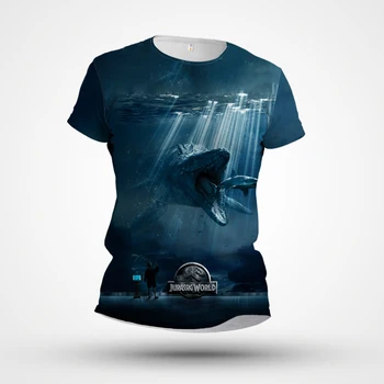 Nove Moške Poletne T-shirt 3D Volk Natisnjeni Kratek Rokav Top Moda Ulica, Hip Hop T-shirt Plus Velikost T-majica moška Oblačila