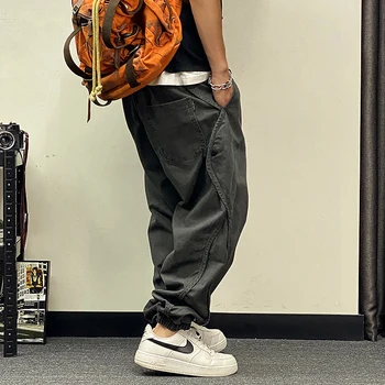 Novi Japonski Ulične Oversize Tovora Hlače Moški Oblačila Harajuku Priložnostne Joggers Korejski Hip Hop Vrečasta Bombaž Hlače Moški