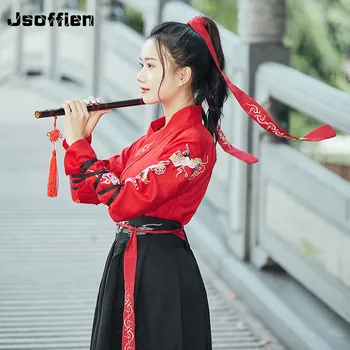 Novi Kitajski Tradicionalni Hanfu Oblačila za Ženske, Stari Han Dinastije Ples Princesa Obleko Lady Mečevalec Fazi Cosplay Kostum