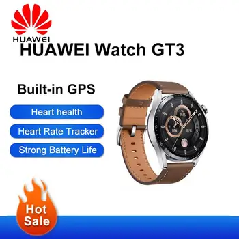 Novi Originalni HUAWEI Watch GT 3 Pametno Gledati Srčni utrip SpO2 GPS Spanja Spremljanje Predvajanje Glasbe Bluetooth Klice Šport Ura uro GT3