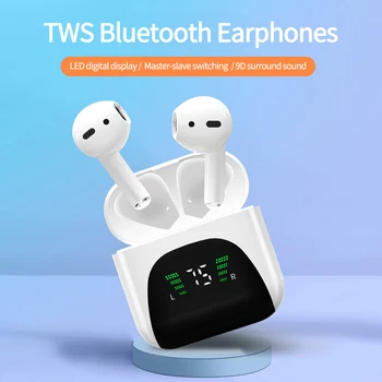 Novo TWS Brezžična tehnologija Bluetooth-združljive Slušalke Digitalni Prikaz Zmanjšanje Hrupa V uho, Šport, Glasbo, slušalke Za Pametni telefon