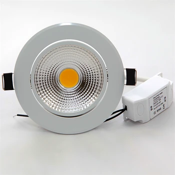 Novo Zatemniti Vgradne LED Downlight COB 20W Zatemnitev LED Spot Luči LED Stropna Svetilka AC 110V 220V Brezplačna Dostava
