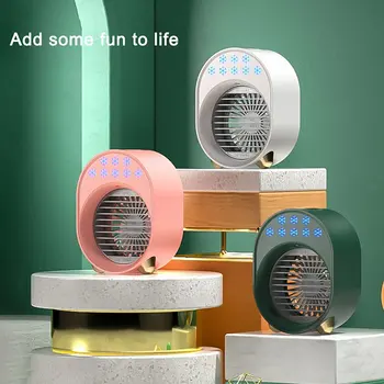 Osebni Zračnega Hladilnika Izhlapevanja Balzam za Namizni Hladilni Ventilator, Mini USB, klimatska Naprava, Ventilator S 3 Hitrosti Vetra Noč Svetlobe