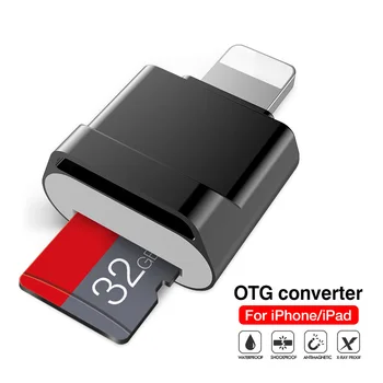OTG Pretvornik mikro SD TF Adapter Mini Card Reader Smart Memory Card Reader 2 v 1 Za iPhone 13 12 Za iOS 14 13