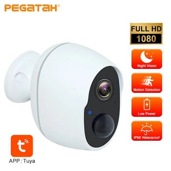 PEGATAH Tuya 1080P IP Kamera Zunanja Varnost Zunaj Baterije Pet Baby Brezžični Monitor Nepremočljiva WiFi nadzorne Kamere