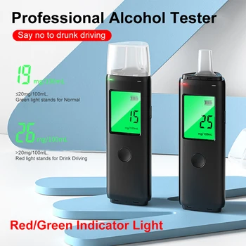 Prenosni Breathalyzer Strokovno Alkohol Tester Visoka Natančnost Digitalni Prikaz za Polnjenje Dih Tester Orodje, s Ustnik