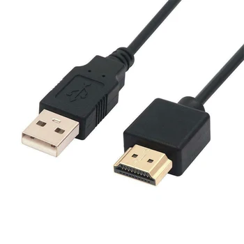 Prenosni USB Napajalni Kabel HDMI Moški-Moški Polnilnik Kable izključite napajalni Kabel Razdelilnik Adapter Za Pametno Napravo USB 2.0 HDMI