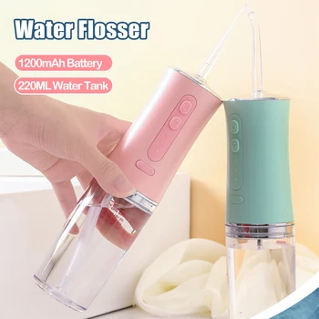 Prenosni Vode Flosser Za Čiščenje Zob Akumulatorski Ustni Irrigator Močan Zobni vodnim Električne Vode Pick beljenje Zob