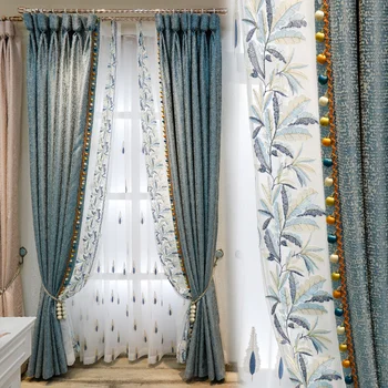 Preprost sodobne Ameriške luksuzni vzdušje visoko kakovostni zavese, dnevna soba, spalnica neoklasični zvočna izolacija vroče zavese