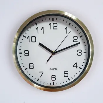 Preprosta stenska ura dnevna soba, 10-palčni kovinski krog digitalni ustvarjalne ura iz nerjavečega jekla Shi Ying ure po meri proizvajalcev.