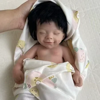 Prerojeni Lutke 45 cm Polno Trdna Silikonski Fant Simulacije Prerojeni Baby Doll