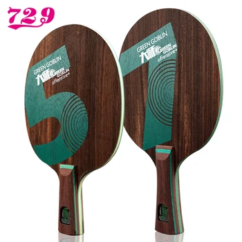 Prijateljstvo 729 Master Namizni Tenis Rezilo Zeleni Škrat 5 / 7 Ebony Lesa Ping Pong Lopar Fizičnega Napada Pingpong Veslo Žaljive