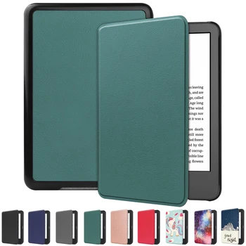 Primer Za Kindle Paperwhite 11. Generacije 2022 PU Usnja Flip Stojalo Težko PC Nazaj Smart Folio Lupini za Funda Kindle 2022 Pokrov