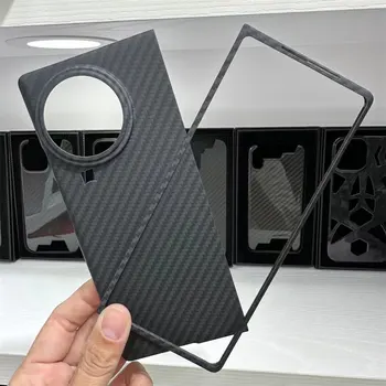 Resnično Pravi Ogljikovih Vlaken Aramid Slim Case za VIVO X Fold2 Mat Oklep Zadnji Pokrovček