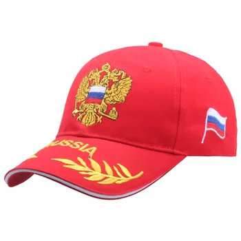 Ruski Emblem Baseball Caps Unisex Pismo Vezenje Bombaž vrnitev žoge Skp za Moške, Ženske Nastavljiva Zunanja Zastava Sonce Oče Klobuki