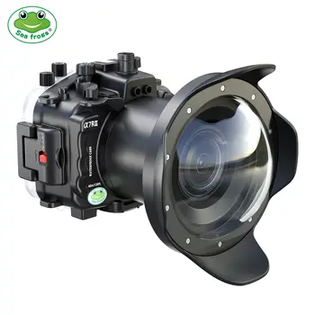 Seafrogs Nov Model Belo Vodoodporno Kamero Primeru Optični Luknjo za Sony A7RIII/A7III 16-35mm24-70mm12-24 mm 17-28 mm Objektiv