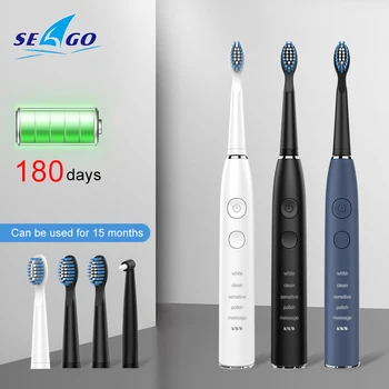 Seago SG575 Sonic Električna zobna ščetka 5 Načini USB Polnilne Dupont Mehke Ščetine Ščetke za Odrasle Zob Čiščenje Gum Care