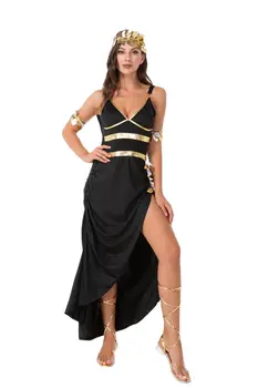 Seksi Halloween Ženske Kleopatra Queen Obleko Egipčanske Boginje Eksotične Kopalke Princesa Dolgo Obleko