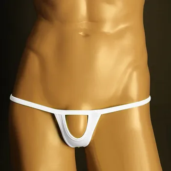 Seksi Moški Dihanje Tangice Bikini Spodnjice Z Luknjo T-Nazaj Odpri Prednji Penis Torbica Votlih Iz Tanga Spodnje Perilo