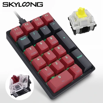 Skyloong GK21S SK21 Prenosni Mini USB, Žična Številski RGB Osvetlitev ozadja Digitalni Num Pad v Celoti Programabilni Gaming Mehanske Tipkovnice
