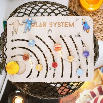 Solarni Sistem Osem Planetov Znanost Igrače Otroci Znanost Planetarij Fizika Igrača Otrok Montessori Lesene Zaslužek Izobraževalne Igrače