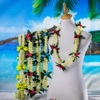 Sonce Plaži na Havajih Pakalana Pikake Lei 50pcs/veliko KN-hl070 100CM Festival Uspešnosti Stranka Venec Posebne Dogodke Cvet Zamotek