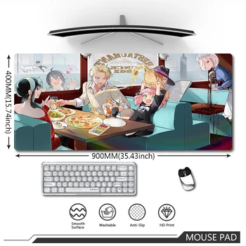 Spy X Družino Mouse Pad Velike Anime Mousepad Anti-slip Gaming Tipkovnica Desk Preproge Zaklepanje Rob Urad Preproge Računalnik Tabela Blazine