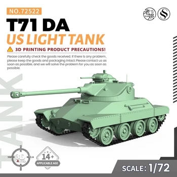 SSMODEL 72522 V1.7 1/72 3D Tiskanih Smolo Model Komplet NAS T71 DA Light Tank