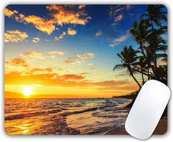 Sunset plaža Osebno Design Office Mousepad za Mizo Stroj Lycra Tkanine, PC Prenosni Računalnik Mousepads nedrsečo Gumo Znanja