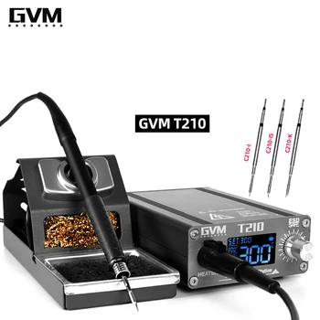 SUNSHINE GVM T210 Digitalni Prikaz, Nastavljiva Temperatura Spajkalne Postaje Za Mobilni Telefon Popravila Varjenje Orodij Vtisne C210 Nasveti
