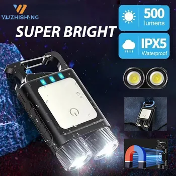 Super Svetla Svetilka Tipa C Polnjenje Prenosna Baterijska Svetilka Mini Keychain Pozornosti Večnamensko Močno Svetlobo Dolgo Območju Luč