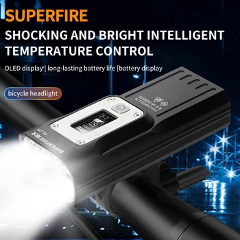 SuperFire BL25 Kolo Svetlobe IP65 Rainproof USB Polnilna LED Kolo Svetlobe 2000LM Super Svetla Svetilka za Kolesarjenje Spredaj