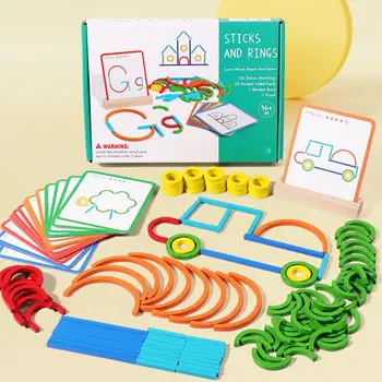 Trajno Puzzle Igrača za Otroke, Izobraževalne Lesa Puzzle Igrača Kompleti za Razvoj Koordinacije Logično Razmišljanje Zgodnje za Otroke
